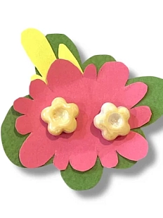 Серьги Августа «Жёлтые цветочки», фарфор