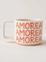 Кружка ручной работы РУКИ В ГЛИНЕ «Amore», белая, керамика, 350 мл, превью фото 2