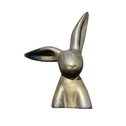 Статуэтка ручной работы Кролик, бронзово-золотая, керамика