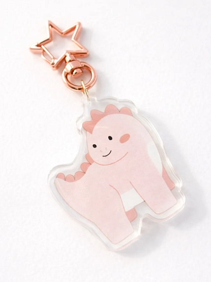 Брелок «Розовый динозаврик», 5 см, фото 1.