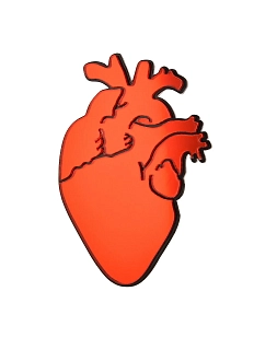 Брошь Monolama «Реальное сердце»