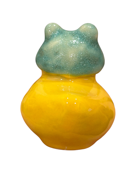 Керамическая фигурка Уточка в  зелёной шляпке, фото 4.