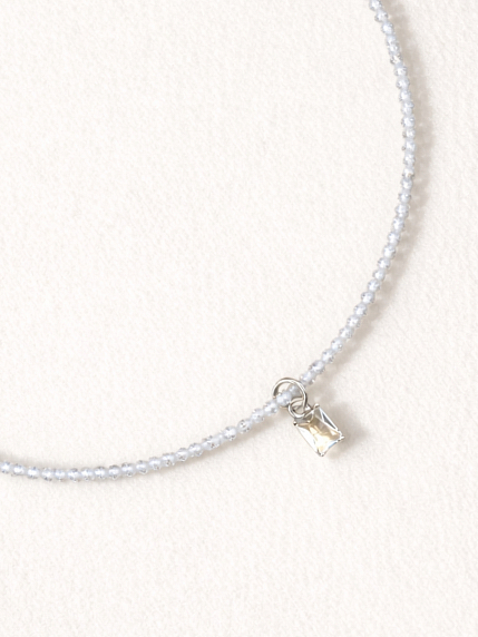 Чокер из белого циркона с прямоугольным сияющим камнем Migette, фото 1.