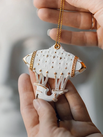 Игрушка новогодняя Фарфор Булыгина «Дирижабль», фото 1.