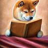 Открытка «Сиба-ину с книжкой», превью фото 1