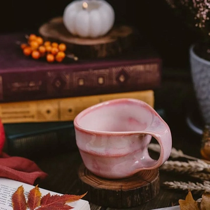 Кружка ручной работы Цветок Фригг Велес«Рассвет над Имладрис», фарфор, 250 мл, фото 1.