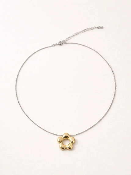 Цепь Мигетт с подвеской «Цветок», латунь, фото 2.