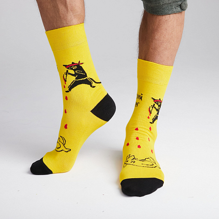 Носки «Бандитский Петербург», р-р 38-41, жёлтые, фото 2.