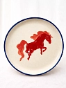 Тарелка ручной работы Йеллоускуп «Скачущая лошадь», керамика, превью фото 1
