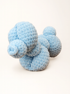 Игрушка ручной работы «Собака из шарика» плюшевый, голубой
