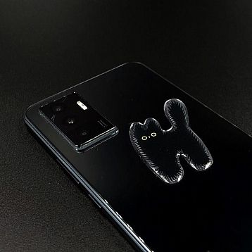 3Д Стикер на телефон «Тревожный котик», объёмный, фото 4.