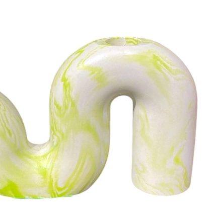 Подсвечник волна, лайм, фото 3.