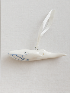 Игрушка на ёлку «Кит», фарфор