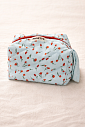 Косметичка ручной работы Migette, размер S, голубая с цветами, превью фото 4