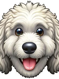 3D Стикер на телефон с собакой, лабрадудль, объёмный