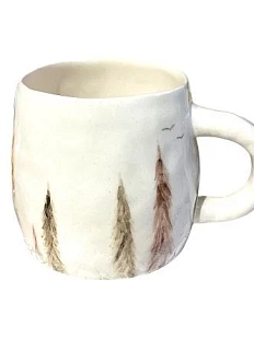 Кружка ручной работы Катя Вебер «Лес», коричневый, керамика, 350 мл