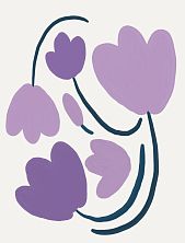 Постер интерьерный «Фиолетовые цветы», А4