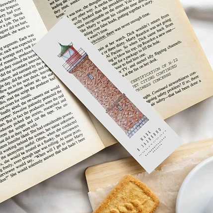 Закладка «Маяк в Заливино», красная, фото 2.