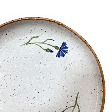 Тарелка ручной работы Васильки, керамика, 16 см, фото 3.