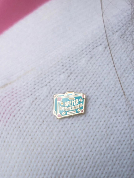 Металлический пин WAF WAF «Время путешествовать», фото 2.