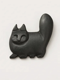 Брошь «Кот мини», чёрный