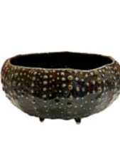 Глубокая тарелка морской ёж ручной работы VELES «Полночь Волшебства», фарфор, 750 мл