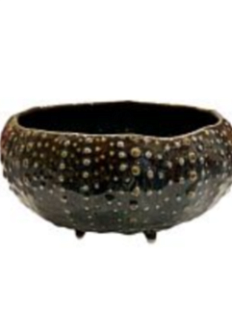 Глубокая тарелка морской ёж ручной работы VELES «Полночь Волшебства», фарфор, 750 мл