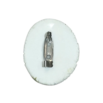 Брошь ручной работы «Лист», тёмно-коричневый, керамика, фото 2.