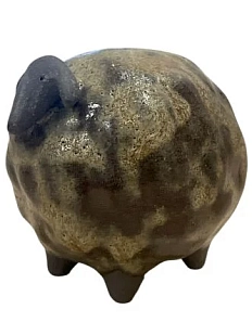 Статуэтка ручной работы Кимбриа «Барашек», тёмная, керамика