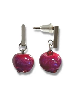 Серьги-гвоздики Керко ирга, стекло