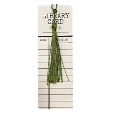 Закладка с кисточкой «Library Card»