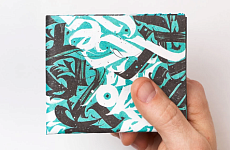 Кошелёк «New Calligraphy». голубой