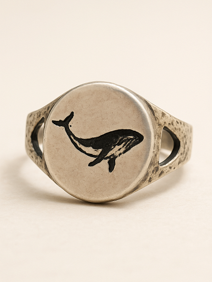 Перстень из нейзильбера «Кит», фото 2.