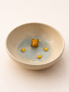 Пиала ручной работы Коврижка «Капибара», керамика, 9см