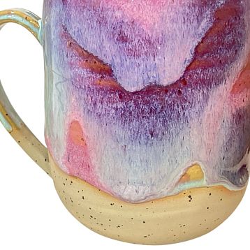 Кружка ручной работы «Закатные переливы», фиолетовая, керамика, 500 мл, фото 3.