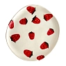 Блюдце круглое ручной работы Клубнички, керамика, 17 см, превью фото 1