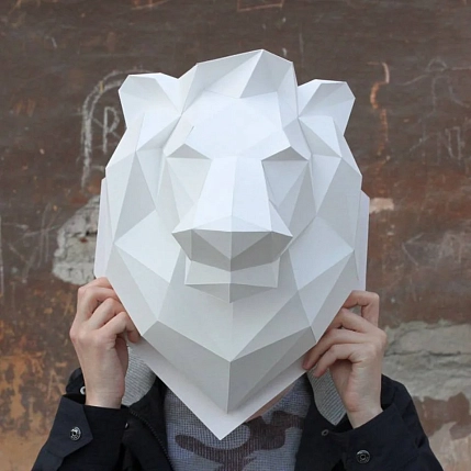 Набор для склейки головы льва, фото 2.