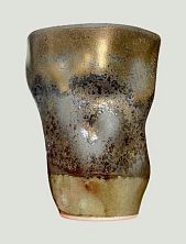 Стакан ручной работы «Красота», золотистая рустика металлик, керамика, 400 мл