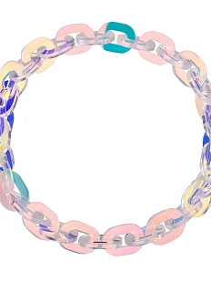 Чокер-цепь Monolama «Перелив», прозрачный, оргстекло