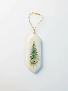 Ёлочная игрушка Верба керамика, конфета «Ёлка», керамика, 10 см