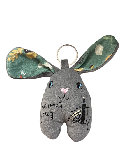 Брелок заяц «Летний сад», фото 1.