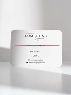 Браслет язык Морзе Something Special «Love» на красной нити