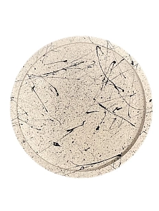 Подставка круглая, бежевая с чёрными брызгами, 10 см