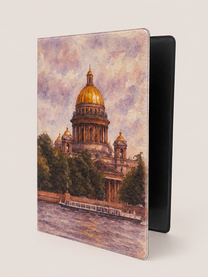 Обложка на паспорт DARI DARI «Вид на Исаакиевский собор с воды», искусственная кожа, фото 3.