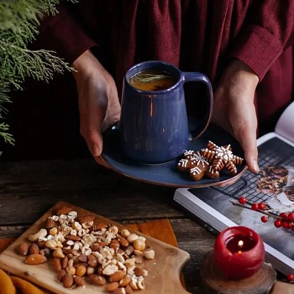 Скандинавская кружка ручной работы VELES «Сумеречный Фангорн», фарфор, 350 мл, фото 4.