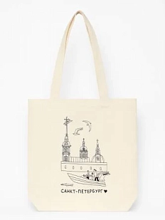 Сумка шоппер «Петропавловская крепость», белый