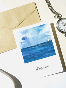 Открытка DARI DARI с голубым маяком «Dream», А6