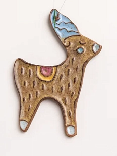 Ёлочная игрушка из керамики «Олень», Partala ceramics
