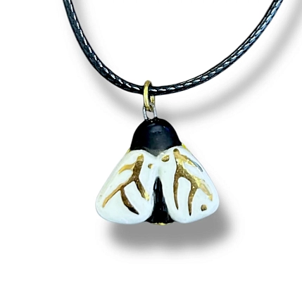 Подвеска ручной работы с пчелой, белый, керамика, фото 2.