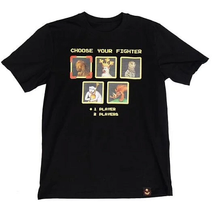 Футболка Barking Store «Choose your fighter», L муж., чёрный, фото 1.